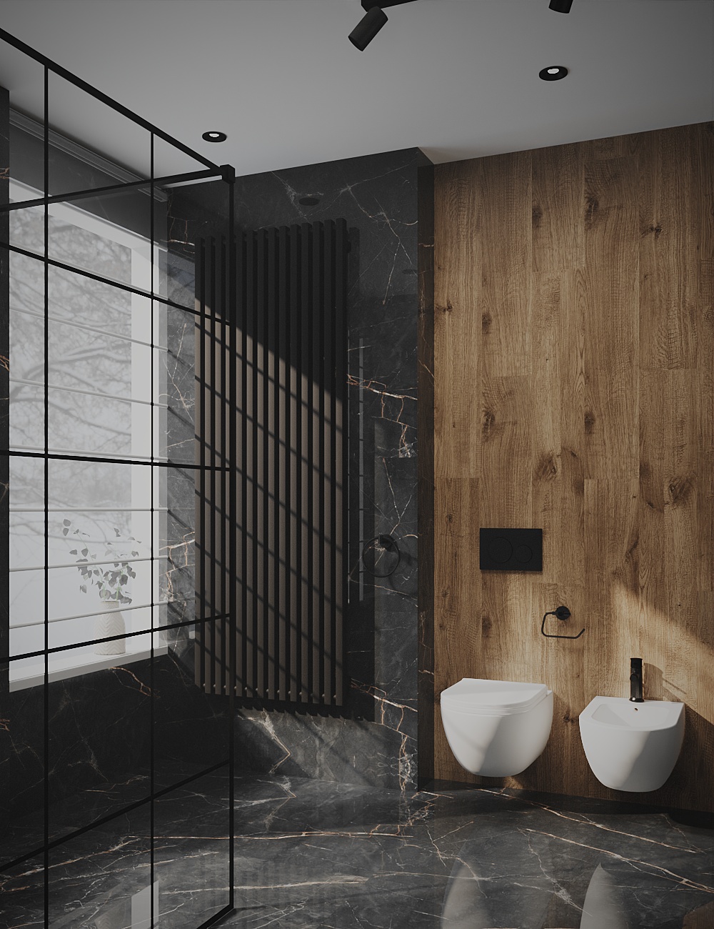 Ванная комната Shinestone Black&Wood Shed - зображення 1