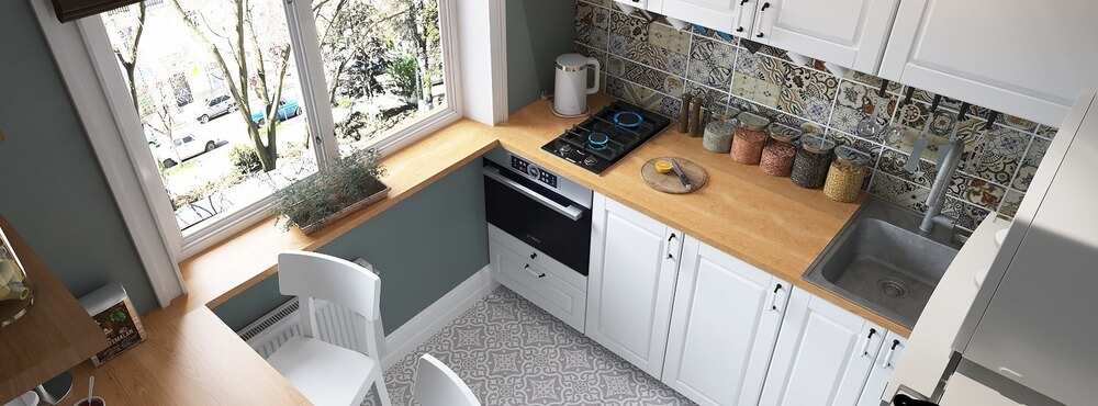 Дизайн маленькой кухни в стиле минимализм