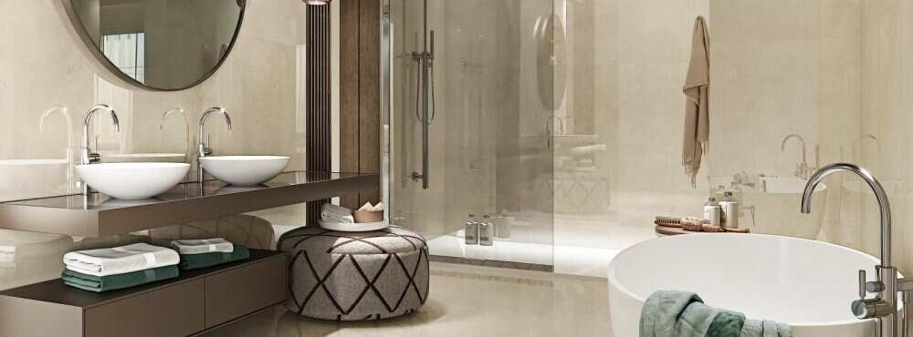 Плитка для ванної кімнати: вибір між матовою та глянцевою поверхнею - Зображення