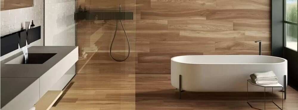 Текстурні рішення для оформлення стін у ванній кімнаті - Зображення