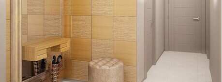 Эффективное использование керамической плитки в дизайне коридора -Зображення