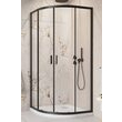 Душова кабіна напівкругла Alienta A 90x90 10229090-54-01 Black RADAWAY - Зображення