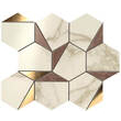 Мозаика 9EHB Marvel Gold Hex Brown Calacatta 251x290 Atlas Concorde - Зображення