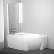 Шторка для ванны одноэлементная CVSK1 ROSA 160-170 L Transparent, (7QLS0100Y1) RAVAK - Зображення