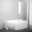 Шторка для ванны одноэлементная CVSK1 ROSA 160-170 R Transparent, (7QRS0100Y1) RAVAK - Зображення