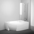 Шторка для ванны одноэлементная CVSK1 ROSA 160-170 R Transparent, (7QRS0U00Y1) RAVAK - Зображення