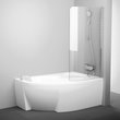 Шторка для ванны одноэлементная CVSK1 ROSA 160-170 R Transparent, (7QRS0C00Y1) RAVAK - Зображення