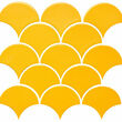 Мозаика Scales SC X 6025 Dark Yellow 300x300x9 Котто Керамика - Зображення