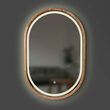 Зеркало Freedom Slim LED 550x850 Mahogany Luxury Wood - Зображення