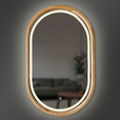 Зеркало Freedom Slim LED 550x850 Natural Light Luxury Wood - Зображення