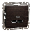 Розетка USB A+A 2,1A Венге Sedna Design & Elements (SDD181401), Schneider Electric - Зображення