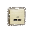 Розетка USB A+C 2,4A Береза Sedna Design & Elements (SDD180402), Schneider Electric - Зображення