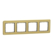 Рамка 4-местная горизонтальная Матовое Золото Sedna Design & Elements (SDD371804), Schneider Electric - Зображення