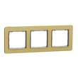 Рамка 3-местная горизонтальная Матовое Золото Sedna Design & Elements (SDD371803), Schneider Electric - Зображення