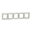 Рамка 5-местная горизонтальная Белое стекло Sedna Design & Elements (SDD360805), Schneider Electric - Зображення