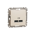 Розетка USB A+A 2,1A Бежевый Sedna Design & Elements (SDD112401), Schneider Electric - Зображення