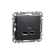 Розетка USB A+A 2,1A Чорний Sedna Design & Elements (SDD114401), Schneider Electric - Зображення