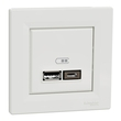Розетка двойная USB 2,4A Белый ASFORA (EPH2700321), Schneider Electric - Зображення