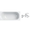 Комплект Ванна прямоугольная Soana 170x70 Geberit Смеситель для ванны Eurosmart 33300002 GROHE - Зображення