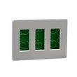 Блок unica system+ скрытого монтажа 3х2 Алюминий UNICA (NU173430), Schneider Electric - Зображення