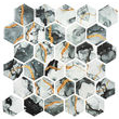 Мозаїка HP 6020 Hexagon 295x295x9 Котто Кераміка - Зображення