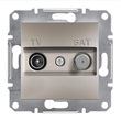 Розетка TV-SAT конечная 1dB Бронза ASFORA (EPH3400169), Schneider Electric - Зображення