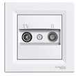 Розетка TV-R проходная 4dB Белый ASFORA (EPH3300221), Schneider Electric - Зображення