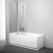 Шторка для ванны двухэлементная CVS2-100 L Transparent, (7QLA0C00Z1) RAVAK - Зображення