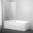 Шторка для ванни двохелементна 10CVS2-100 L Transparent, (7QLA0C03Z1) RAVAK - Зображення