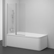Шторка для ванни двохелементна 10CVS2-100 L Transparent, (7QLA0U03Z1) RAVAK - Зображення