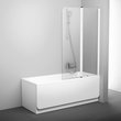 Шторка для ванны двухэлементная CVS2-100 R Transparent, (7QRA0100Z1) RAVAK - Зображення
