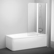 Шторка для ванны двухэлементная 10CVS2-100 R Transparent, (7QRA0103Z1) RAVAK - Зображення