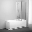 Шторка для ванны двухэлементная CVS2-100 R Transparent, (7QRA0C00Z1) RAVAK - Зображення