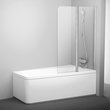 Шторка для ванны двухэлементная 10CVS2-100 R Transparent, (7QRA0C03Z1) RAVAK - Зображення