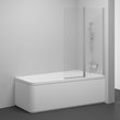 Шторка для ванны двухэлементная 10CVS2-100 R Transparent, (7QRA0U03Z1) RAVAK - Зображення
