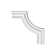 Угловой элемент молдинга полиуретановый Gaudi Decor (CF 3063B), ELITE DECOR - Зображення