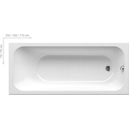 Ванна Chrome Slim 75x170 C741300000 RAVAK - Зображення 0