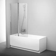 Шторка для ванни двохелементна CVS2-100 L Transparent, (7QLA0C00Z1) RAVAK - Зображення 0