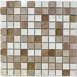 Мозаїка СМ 3044 С3 Beige-Brown-Brown Gold 300x300x9 Котто Кераміка - зображення 1