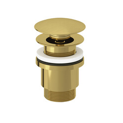Донный клапан Push-Open 10426N0-00 brushed gold Kludi - зображення 1