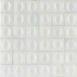 Плитка стінова R8GS Gleeze Bianco Egg STR 100x100x12,5 Ragno - зображення 1