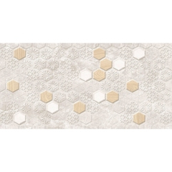 Плитка стеновая ZN1061 Zen Бежевый Hexagons 300x600 Golden Tile - зображення 1