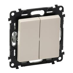 Выключатель 2-клавишный Valena Life Слоновая кость 752505 Legrand - зображення 1