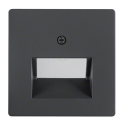 Накладка для 2-кратной розетки UAE Berker Qх Антрацит 14096086 Hager - зображення 1
