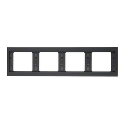 Рамка 4-місна Berker K1 Антрацит горизонтальна 13837006 Hager - зображення 1