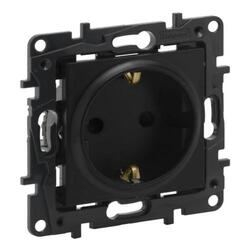 Розетка силовая 2К+3 16А 250В автоматические клеммы Niloe Step Черный 863520 Legrand - зображення 1
