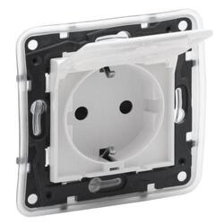 Розетка силовая с крышкой 2К+С 16А 250В автоматические клеммы Niloe Step 863123 Legrand - зображення 1