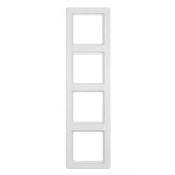 Рамка 4-местная Berker Q1 Полярно-белый 10146089 Hager - зображення 1