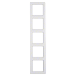 Рамка 5-местная Berker Q1 Полярно-белый 10156089 Hager - зображення 1