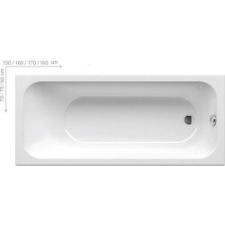 Ванна прямокутна Chrome Slim 180x80 RAVAK - зображення 1
